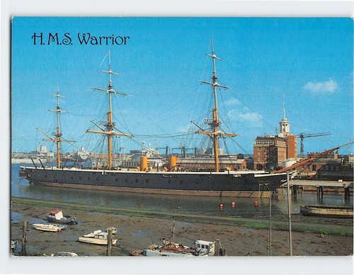 Postcard hms warrior - hms,