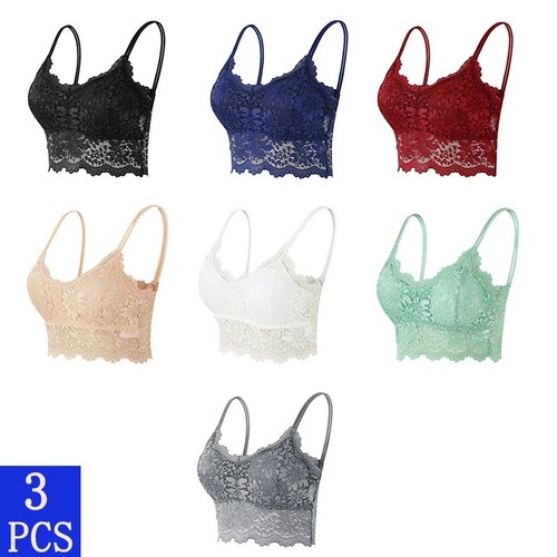 3pcs women lace - bras, top