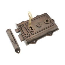 Rim Lock Traditional Brass