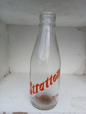 Vintage milk bottles, STRATTONS  No chips no cracks