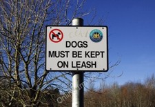 Photo 6x4 Sign, Belfast Balmoral/J3168 "DOGS MUST BE KEPT ON A LEAS c2011