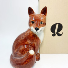 Fox Money Box Quail Ceramics Pottery Artist Worried Fox Figurine Lovely Ornament