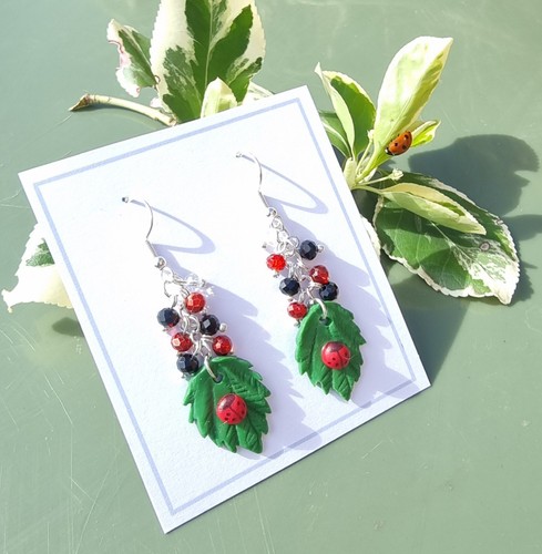 Ladybird earrings handmade