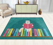 Reading Cat Rug - Large Indoor