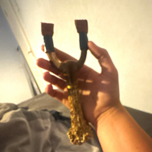 Antler and wood catapult with