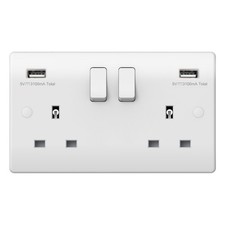 Double Wall Plug Socket 2 Gang