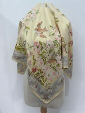 S9# Tiffany &co Silk Scarf beige 34 made in italy