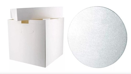 Tall cake box with lid - tall,