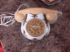 Royal Albert Vintage Landline Old Country Roses Telephone Push Button Phone