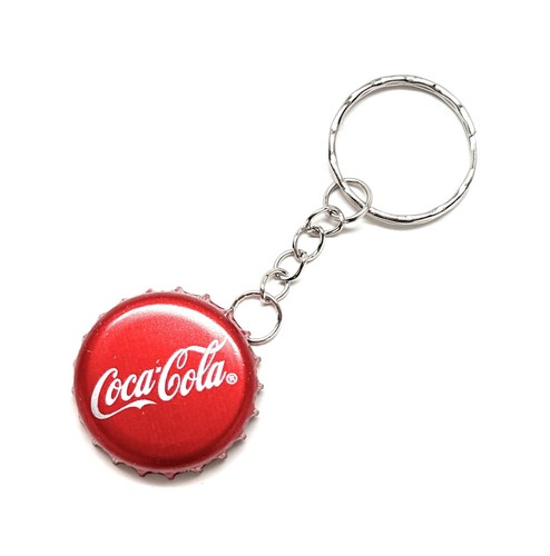 Coke bottle cap keychain - coke,