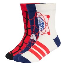Adidas Kids Spider-Man Socks Marvel Graphic Crew Socks for Boys Girls Active Now