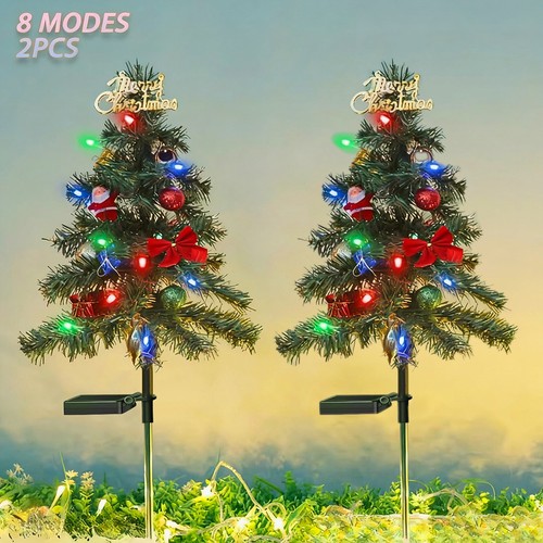 Solar christmas tree stake - 2x,