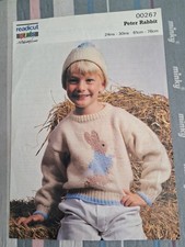 VINTAGE KNITTING PATTERN--CHILD'S "PETER RABBIT" SWEATER & HAT