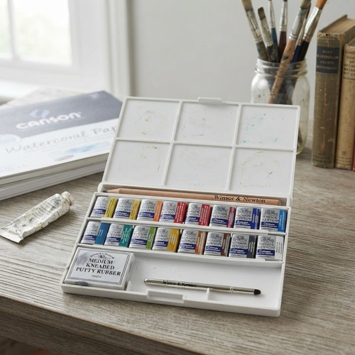 Watercolour pocket set with - pocket,