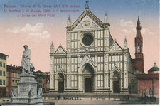 PC39618 Firenze. Chiesa di S. Croce e il Monumento a Dante del Prof. Pazzi. No 1