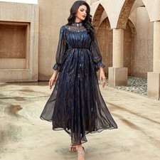 Fashion Women Shiny Maxi Dress