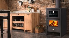 🔥 Wood Burning Stove with Oven PRITY FG D – 14.2 kW Solid Fuel Cooker ЕЕК A+