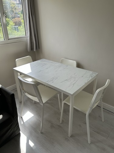 Ikea white faux marble - white, 4