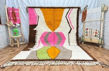 New Modern Moroccan Berber Wool Rug Color Multicolor Design Area Carpet Rug