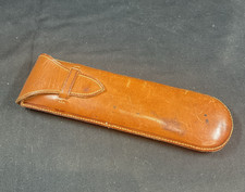Vintage handmade Leather Pen Holder Case Organizer Pouch Pencil Storage Bag Nice