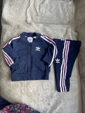 Adidas Baby Girls Tracksuit Age 3-6 Months.