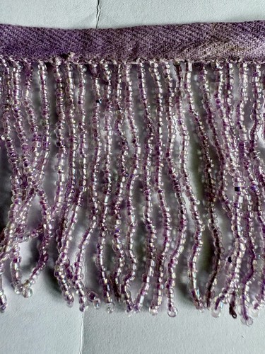 Lavender beaded trim - lavender, seed