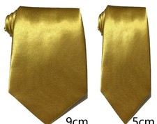 Men Plain Satin Silky Tie Skinny Standard Classic Wide Wedding Business Prom UK