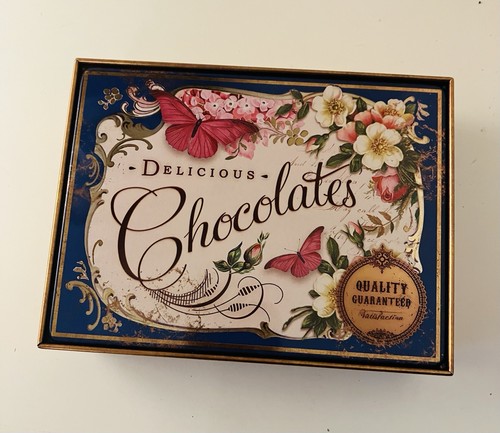 Vintage style chocolate tin - style,