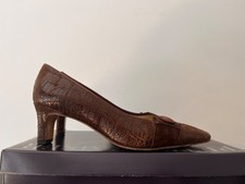 Peter Kaiser suede Kandia vintage  med heel court shoes brown UK 3F Germany