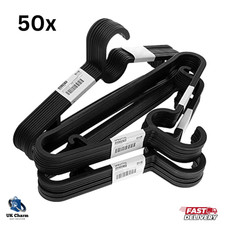 50x IKEA Black Plastic Coat