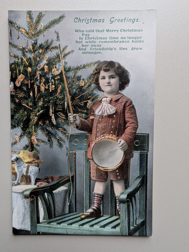 Old postcard children - postcard,