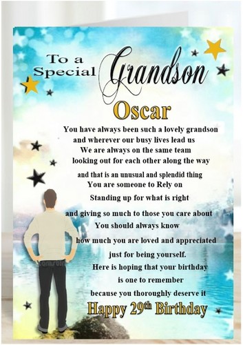 Personalised birthday card