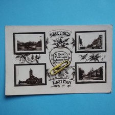 East Ham. Plashet Park / Grove etc. Newham - Christmas Greetings - RP Postcard