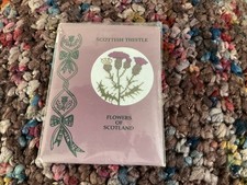 Scottish Thistle Miniature Card Cross Stitch Kit (Textile Heritage) opened