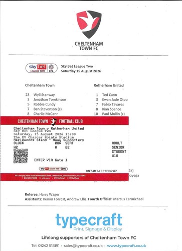 2026 cheltenham town - cheltenham,