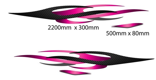 Car stripe decal kit - car, pink