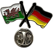 Wales and Germany Waving Flag