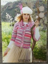 Sirdar Crofter Knitting Pattern: Ladies Cardigan, Chunky, 32-54", 9205