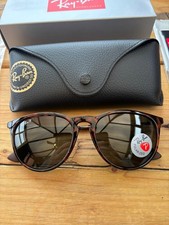 Ray-Ban Erika Sunglasses RB4171 Tortoise Frame Green Polarised Lens