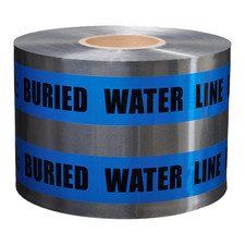 Presco Underground Detectable Tape: 6 in. x 1000 ft. Blue/Black CAUTION BURIED W