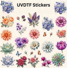 3D Flower Vinyl Decal  UV DTF