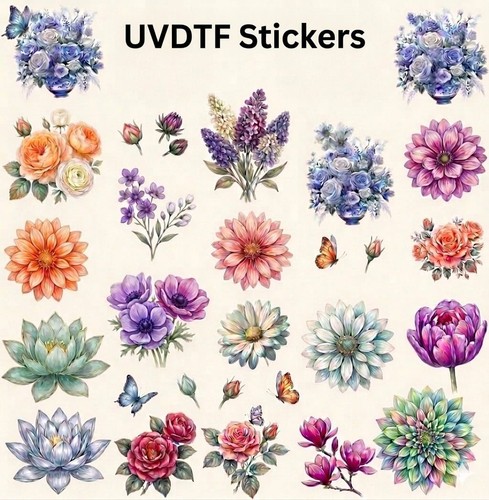 Flower vinyl decal uv - 3d,