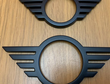 MATT BLACK BADGE COVERS GRADE B FITS MINI F55 F56 F57 S 2018+ LCI