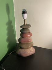 Widdop & Bingham Ceramic Balancing Stones Buddha Table Lamp Base, Natural 36cm