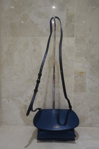 Smythson blue leather handbag - blue,