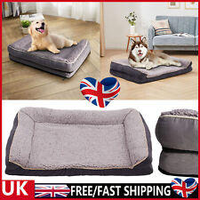 Jumbo Large Orthopedic Dog Bed Memory Foam Pet Sofa Couch Elevated Cushion Warm