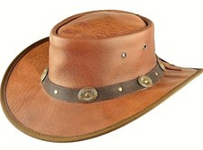 Real Leather Cowboy Hat