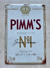 Pimm metal sign - pimm's, man