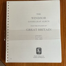 STANLEY GIBBONS WINDSOR 1996-2003  GREAT BRITAIN STAMP ALBUM PAGES VOLUME V 