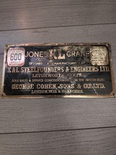 Jones Cranes Brass Serial